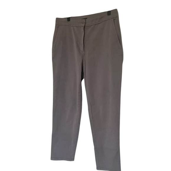 Eileen Fisher Organic Cotton Pant Size 12 Super Soft And Lightweight khaki grey - Picture 1 of 11
